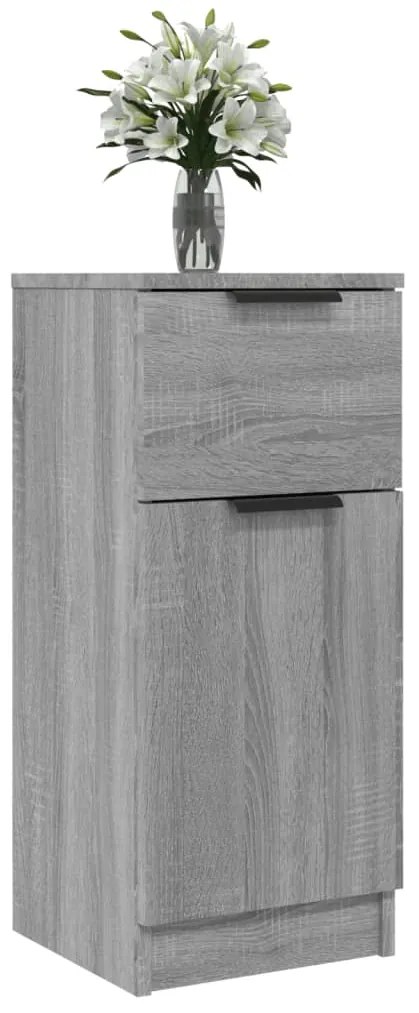Aparadores 2 pcs 30x30x70 cm madeira processada sonoma cinza