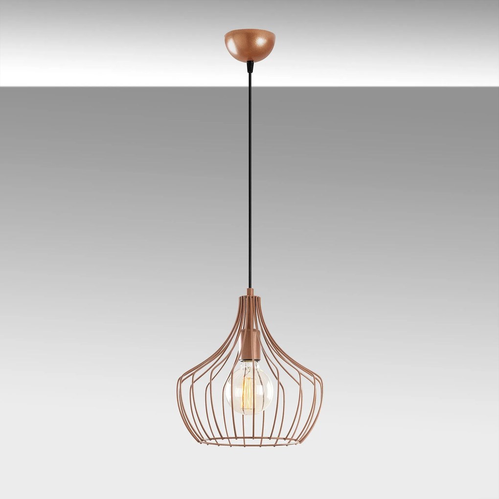 Candeeiro Suspenso Mezopotamya – Cobre – 27 cm x 126 cm
