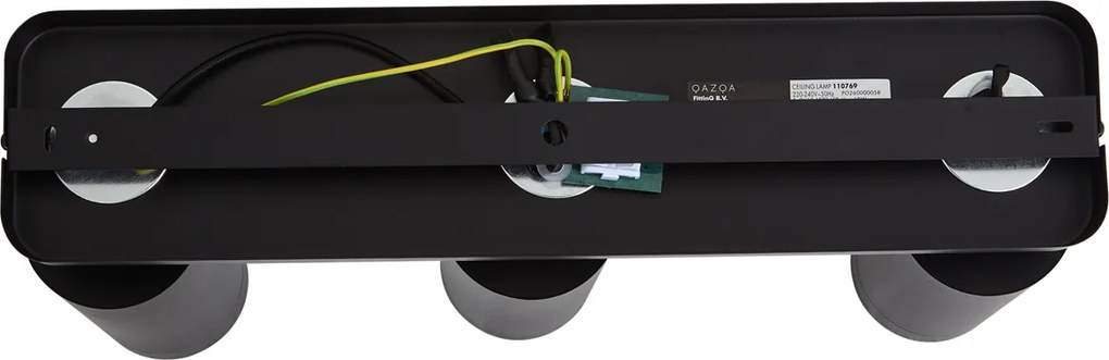 Candeeiro de Teto Moderno Preto 3 Luzes GU10 70mm - Jeana Luxe