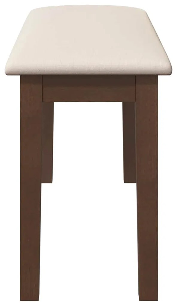 Banco 90 cm madeira seringueira maciça castanho