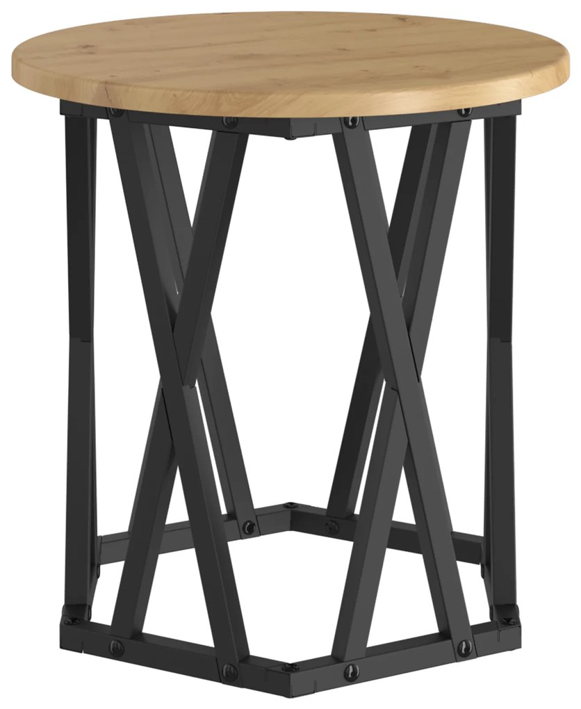 Mesas Laterais Empilháveis vidaXL 2 pcs Carvalho Artesanal Madeira Eng