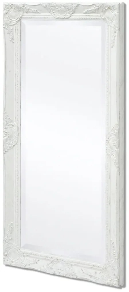 Espelho de parede, estilo barroco, 100x50 cm, branco