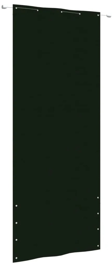 vidaXL Tela de varanda 100x240 cm tecido oxford verde-escuro