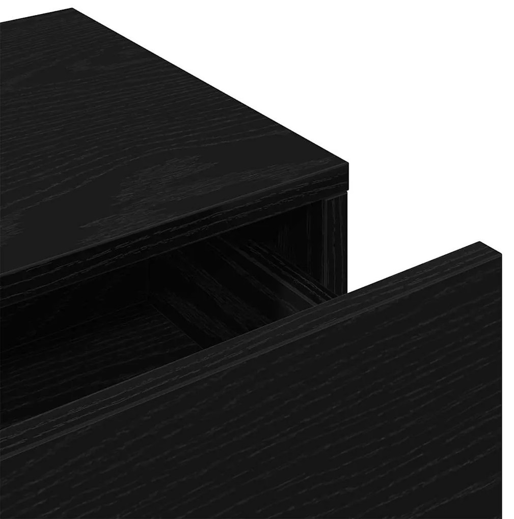 Prateleira parede c/ gavetas 60x26,5x15 cm deriv. madeira preto