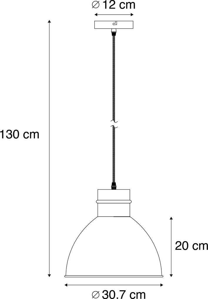 Candeeiro de suspensão inteligente cinzento 30 cm com lâmpada A60 Wi-Fi incluída - Dory