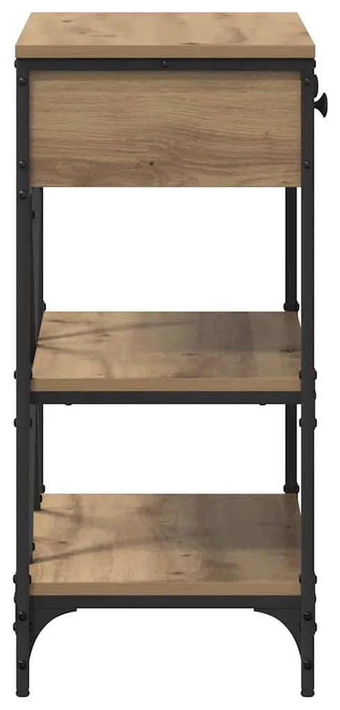 Mesa de Console Carvalho Artesanal 75x34.5x75 cm Madeira Engenheirada