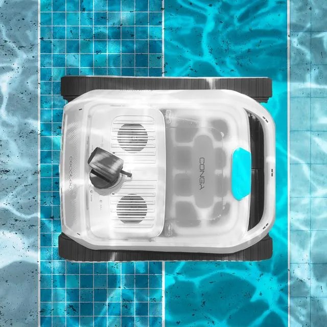 Robot limpa-piscinas para fundos, paredes, linha de água e superfície Conga Pooldroid 10000 TotalClean AquaSkater .