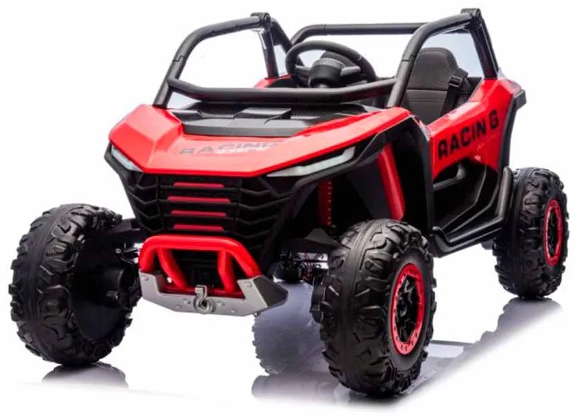 Carro elétrico infantil Racing Road 24V 2 Lugares 4x4 Rodas EVA Vermelho
