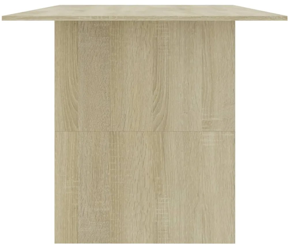 Mesa de jantar derivados de madeira carvalho sonoma