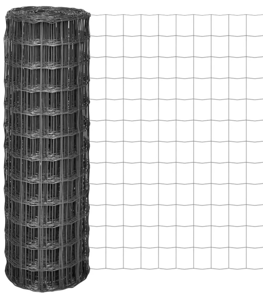 142516 vidaXL Cerca 25x1,2 m aço cinzento