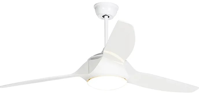 Ventilador de teto branco com LED com controle remoto - Marin 56 Moderno