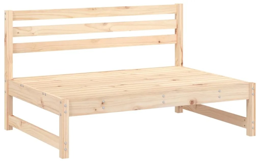 4 pcs conjunto lounge de jardim madeira de pinho maciça