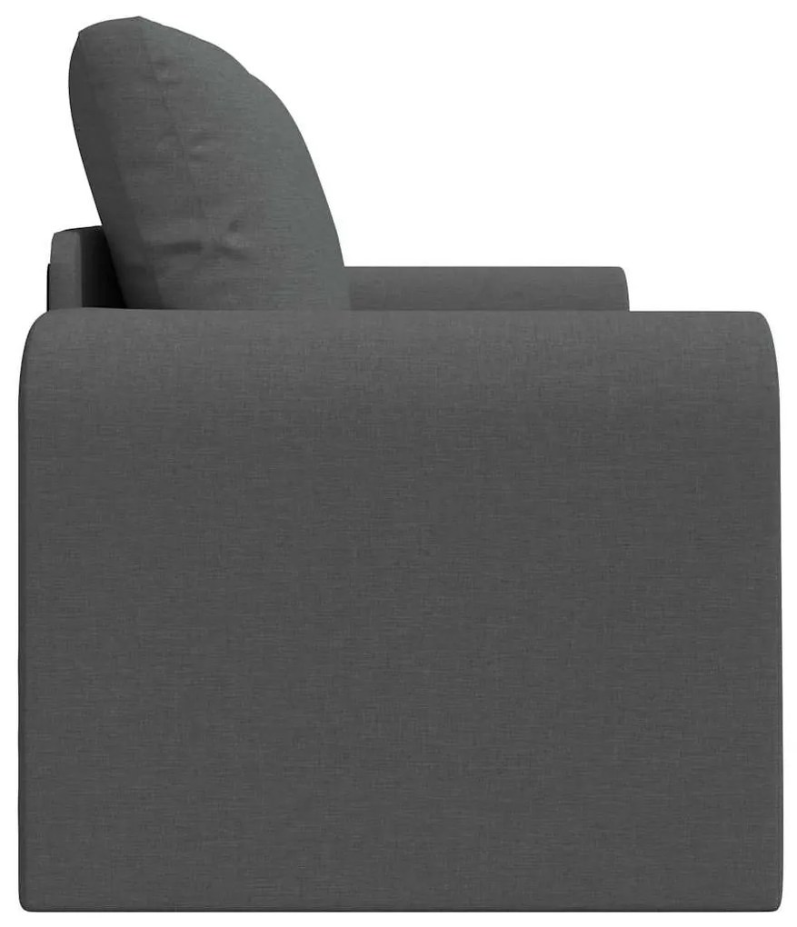 Sofá-camas 2 em 1 Cinza Escuro 148x71x83 cm Tecido