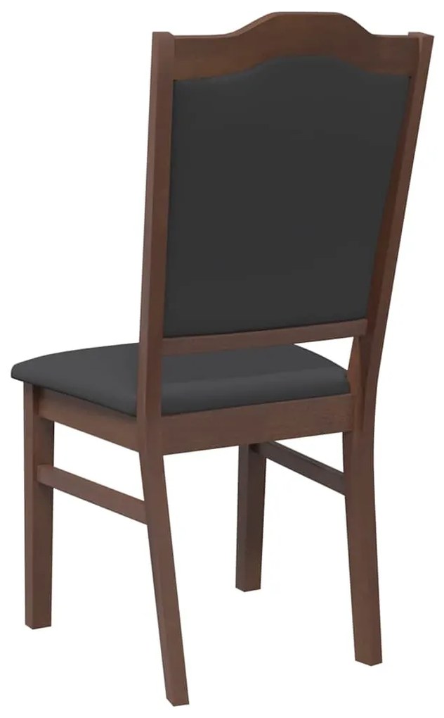 Cadeiras de jantar com almofadões 2 pcs madeira maciça castanho