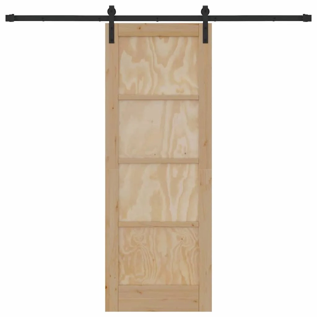 Porta Deslizante vidaXL com Conjunto de Acessórios 73.5x198.5 cm Madei