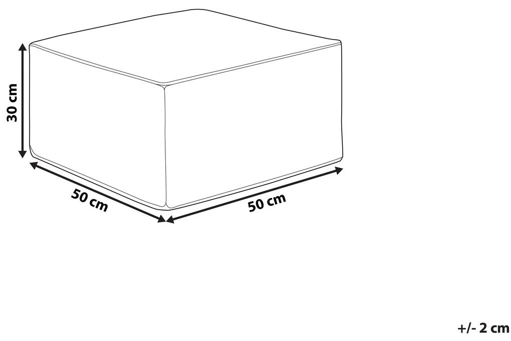 Pufe cinzento 50 x 30 cm MUKKI Beliani