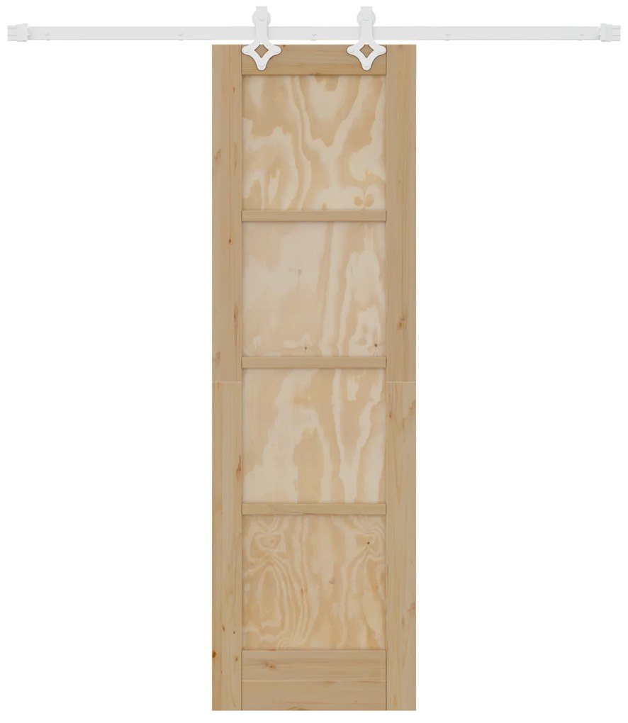 Porta Deslizante vidaXL com Conjunto de Acessórios 61x198,5 cm Madeira