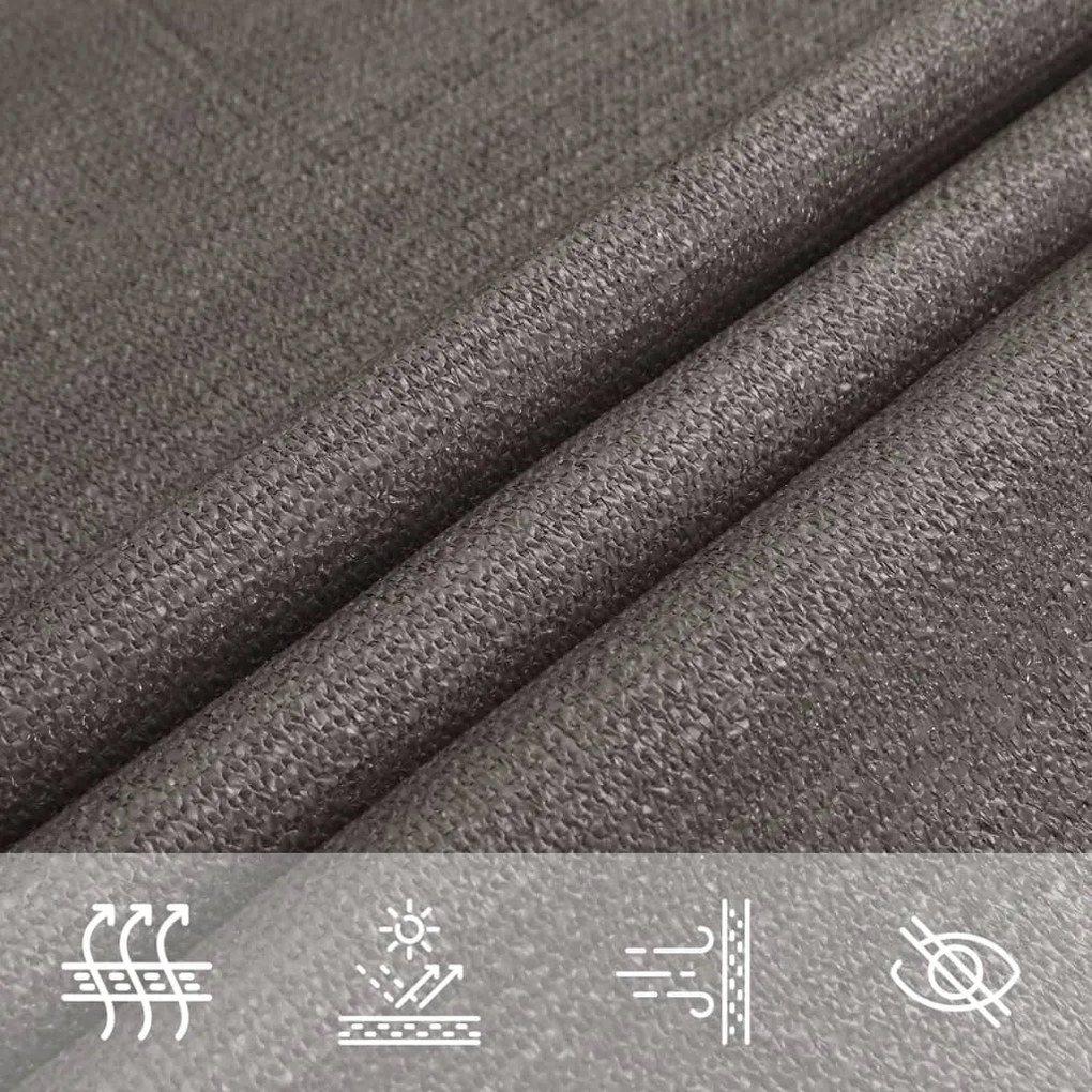 Para-sol estilo vela 160 g/m² 4/5x3 m PEAD antracite