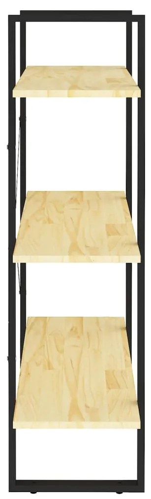 Estante com 3 prateleiras 80x30x105 cm pinho maciço castanho