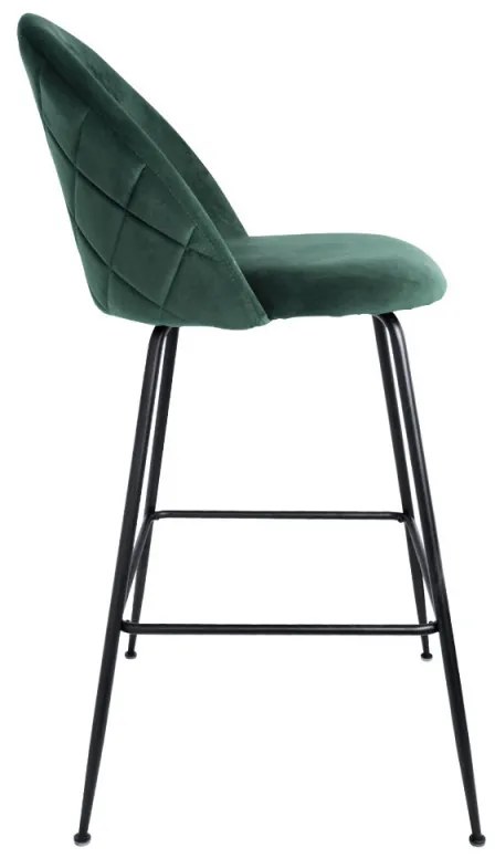 Pack 2 Bancos Vint Veludo Alto - Verde