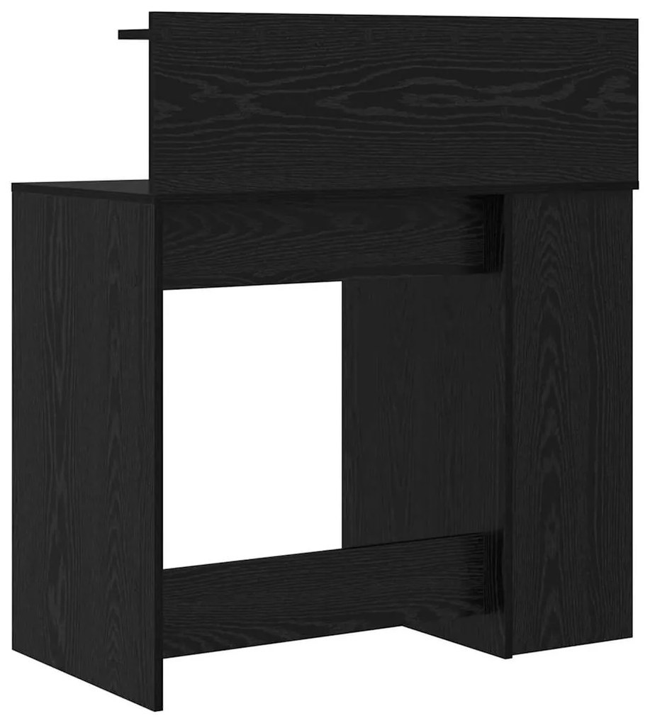 Mesa com Armazenamento Carvalho Preto 90x48x101.5 cm Madeira engenheir