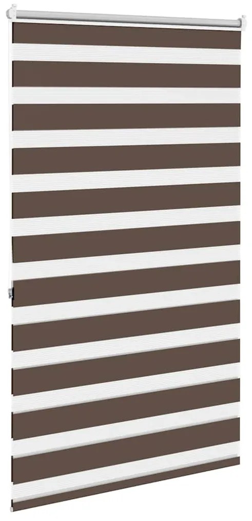 Estore de rolo 100 x 175 cm, linhas de zebra / Café