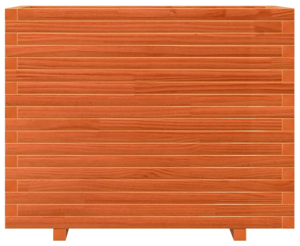 Vaso/floreira de jardim 90x60x72,5 cm pinho maciço castanho mel