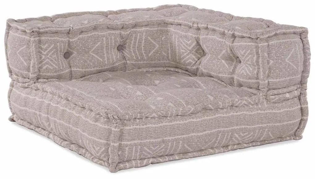 vidaXL Pouf Modular Castanho Claro 70x70x54 Tecido