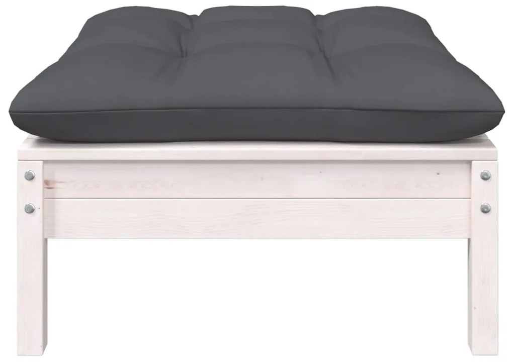 5 pcs conjunto lounge de jardim c/ almofadões pinho maciço