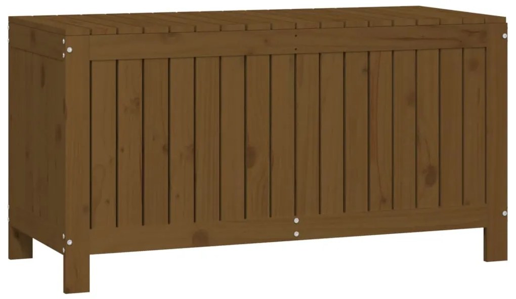 Caixa de arrumação jardim 115x49x60cm pinho maciço castanho-mel