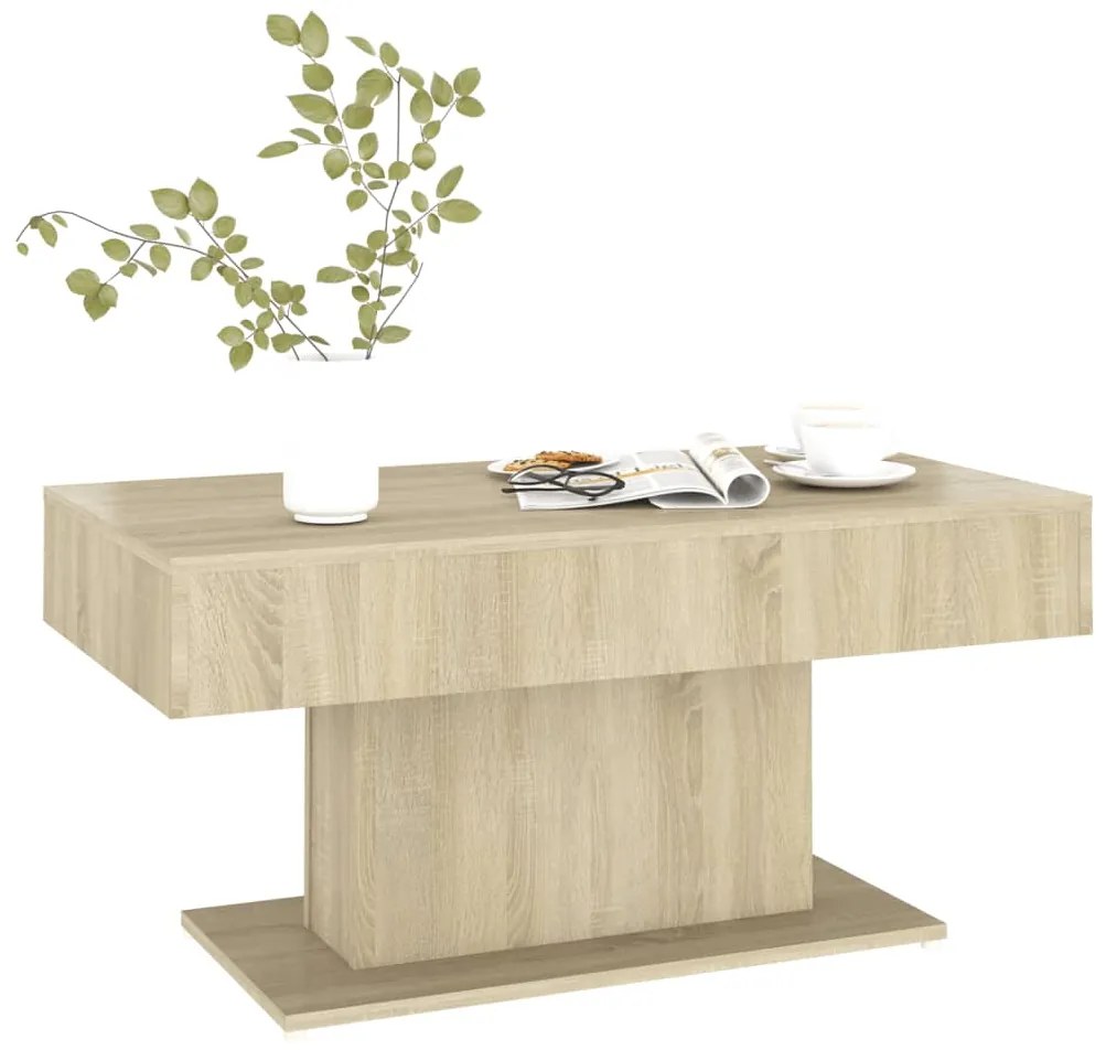 Mesa de centro 96x50x45 cm derivados de madeira carvalho sonoma