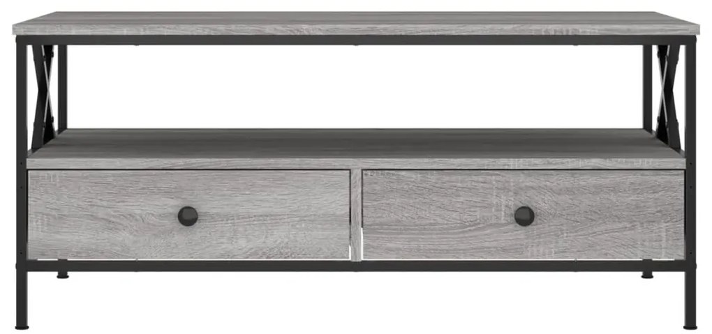 Mesa de centro 100x51x45cm derivados de madeira cinzento sonoma