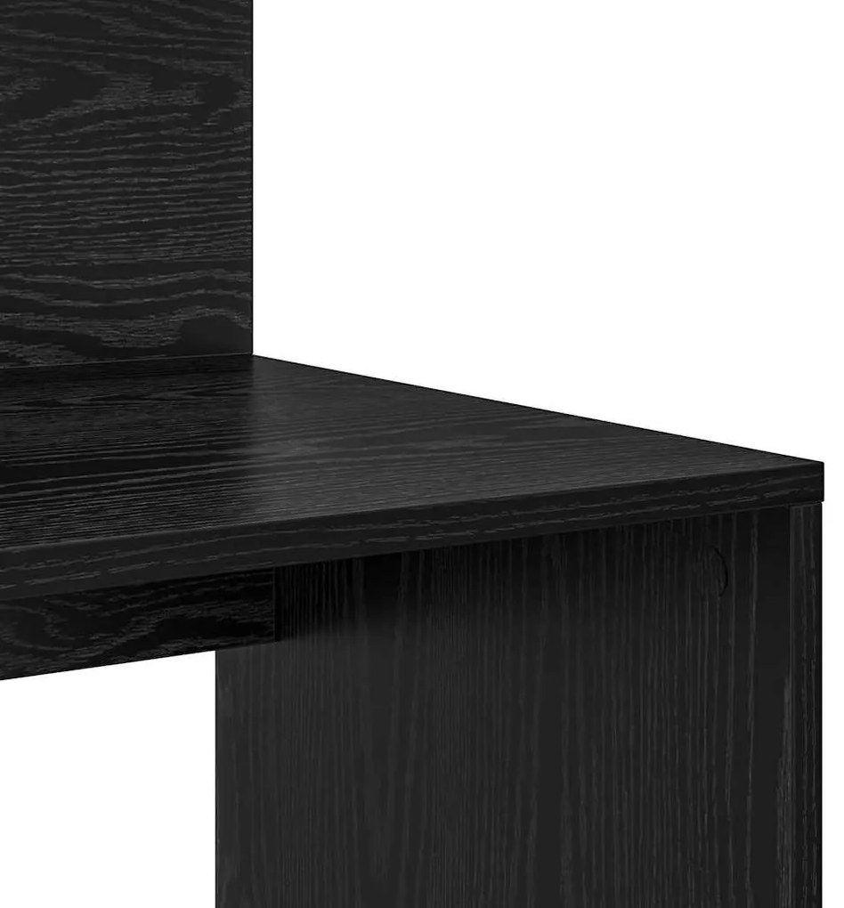 Mesa com Armazenamento Carvalho Preto 90x48x101.5 cm Madeira engenheir