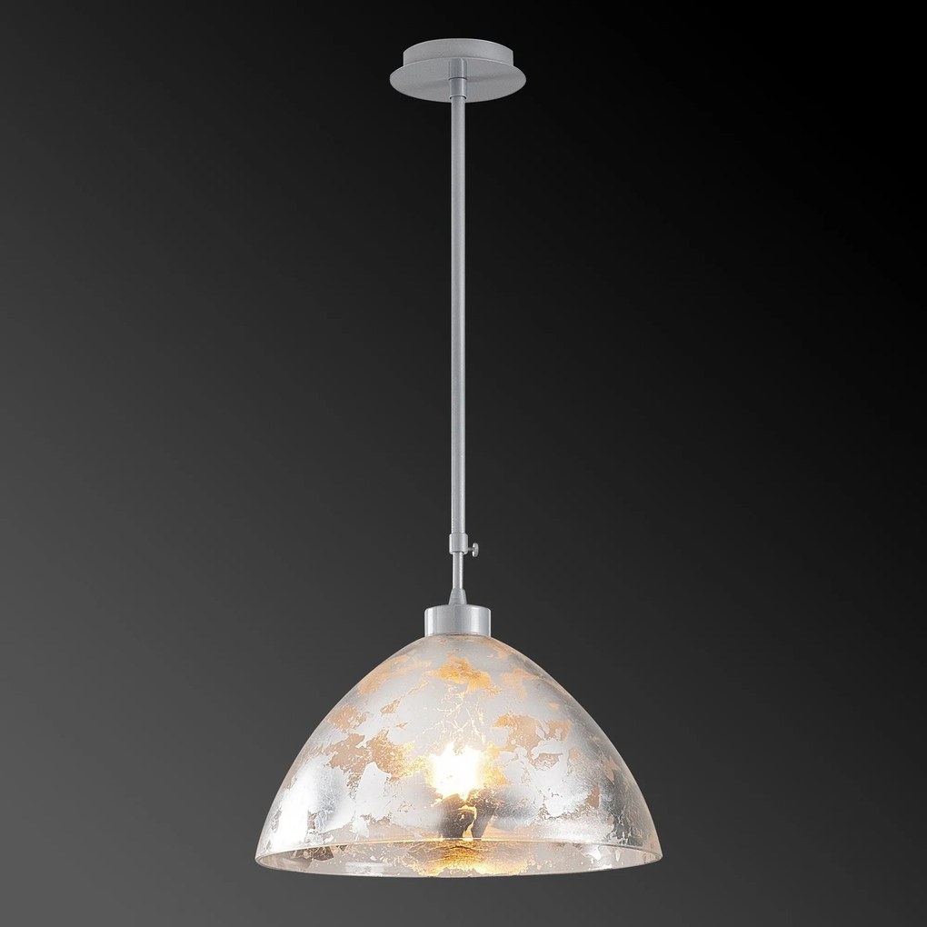 Candeeiro de Teto Bergama – Prateado – 34 cm x 85 cm