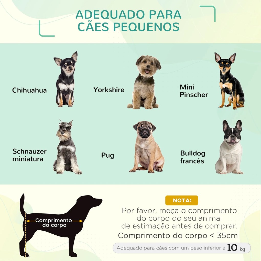 PawHut Cama Elevada para Animais de Estimação Portátil com Toldo Amoví