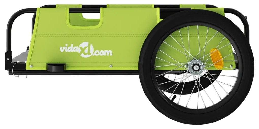 Reboque de bicicleta tecido oxford/ferro verde