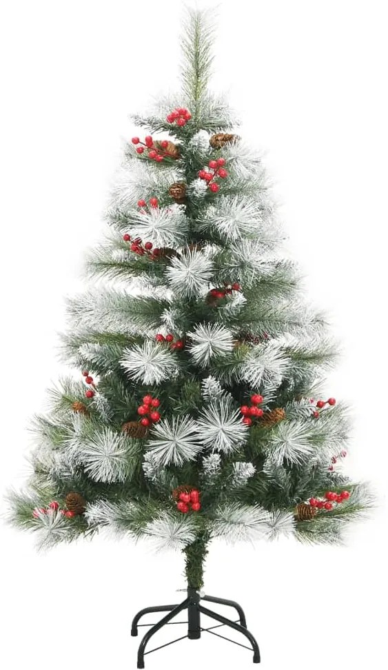 Árvore de Natal artificial articulada c/ pinhas e bagas 150 cm