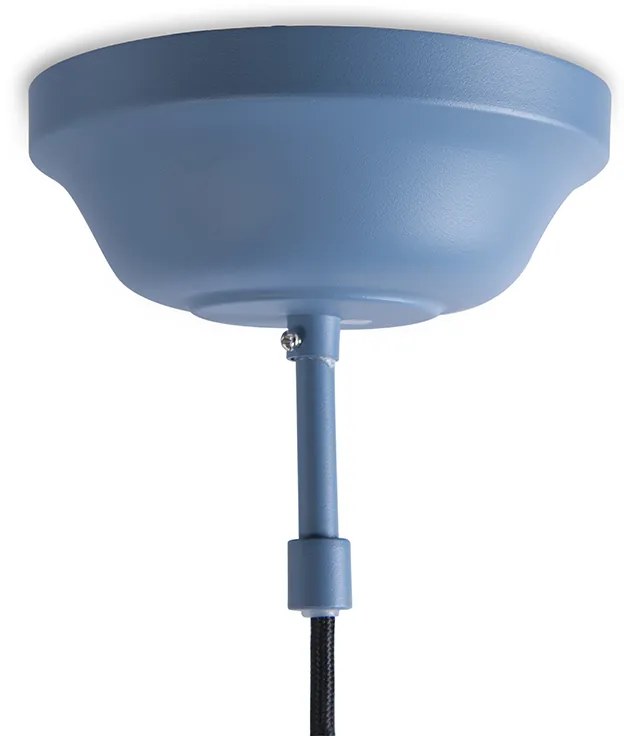 Candeeiro suspenso vintage azul redondo 43cm - Living Moderno