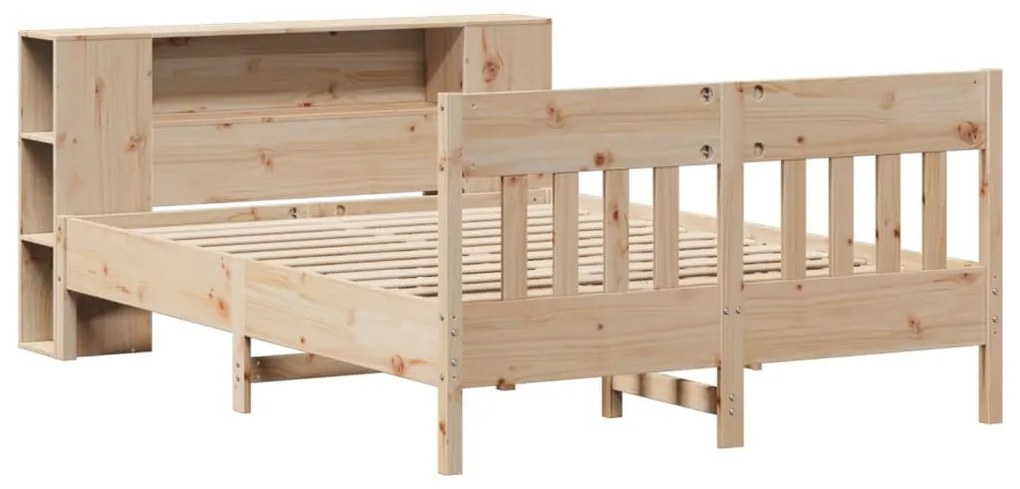 Cama com estante sem colchão 160x200 cm pinho maciço