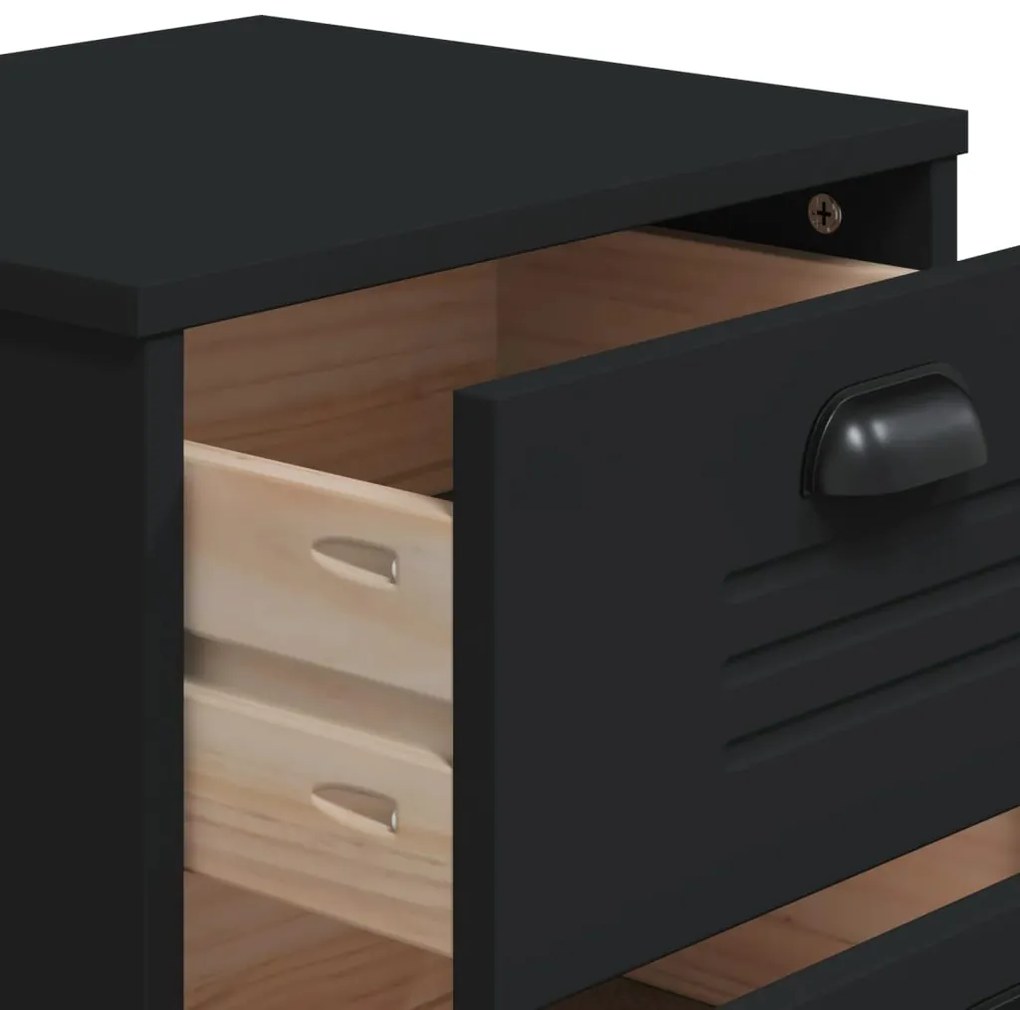 Mesa de cabeceira VIKEN derivados de madeira preto