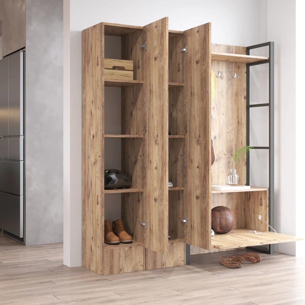 Hall Stand ML18 – Pinho Atlântico – 90x180x34 cm