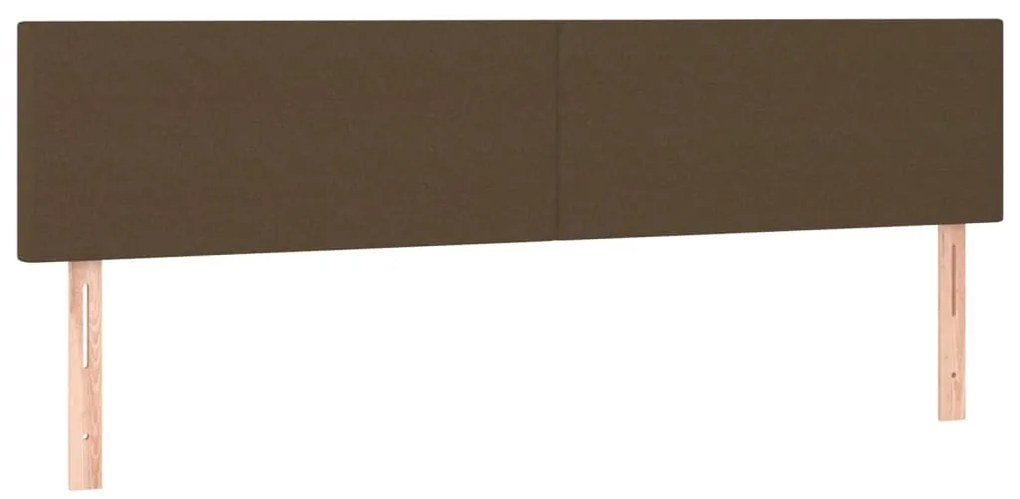 Cama boxspring com colchão 120x190 cm tecido castanho-escuro