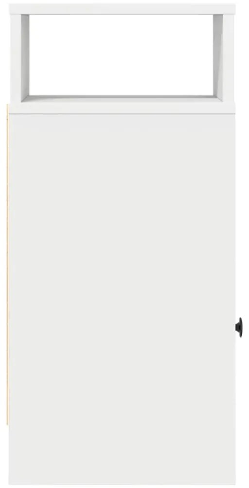 Mesas de cabeceira 2 pcs com gaveta 25x31x66 cm branco