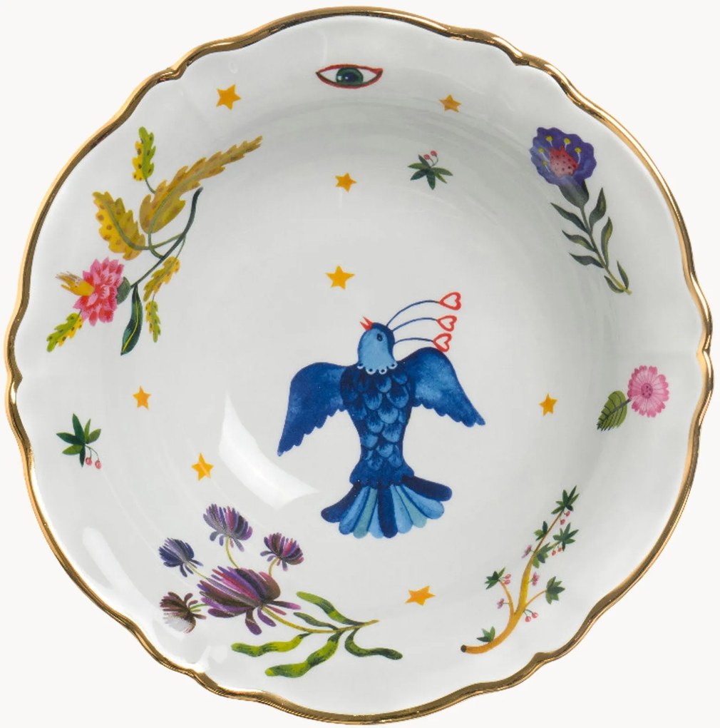 Taça de servir em porcelana artesanal Fabula