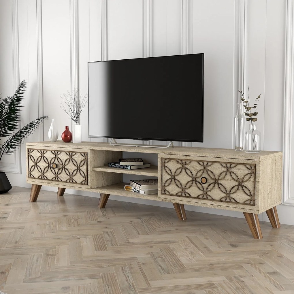 Móvel TV Class – Travertine – 180 cm x 44 cm x 37 cm