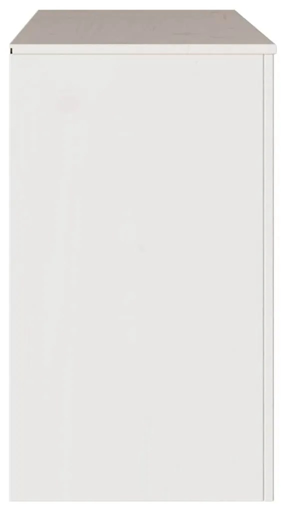 Cômoda "DRAMMEN" Branca 111x43x73,5 cm Madeira Sólida Pinus