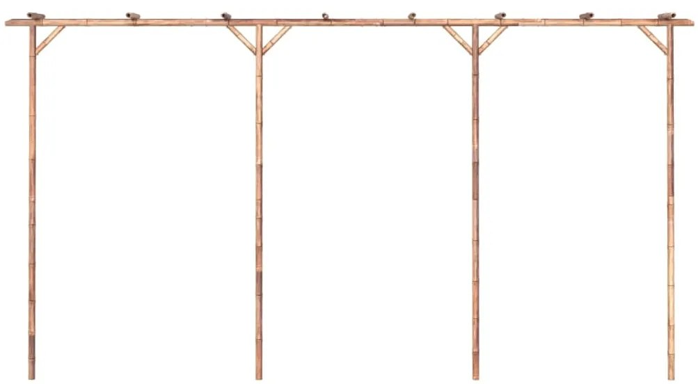 Pérgola de bambu 385x40x205 cm