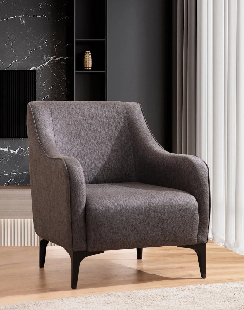 Cadeira Wing Belissimo – Cinzento Escuro – 94x87x77 cm