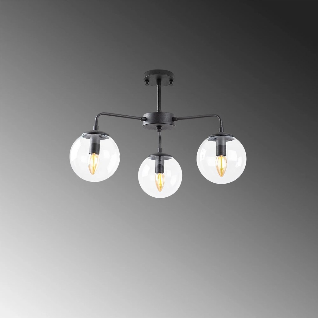 Candeeiro de Teto Viran – Preto – 56 x 56 x 43 cm