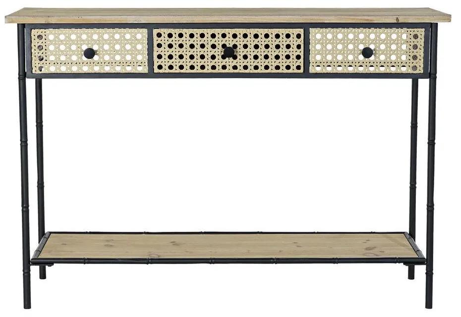 Consola DKD Home Decor Preto Metal Abeto (116 x 38 x 80 cm)
